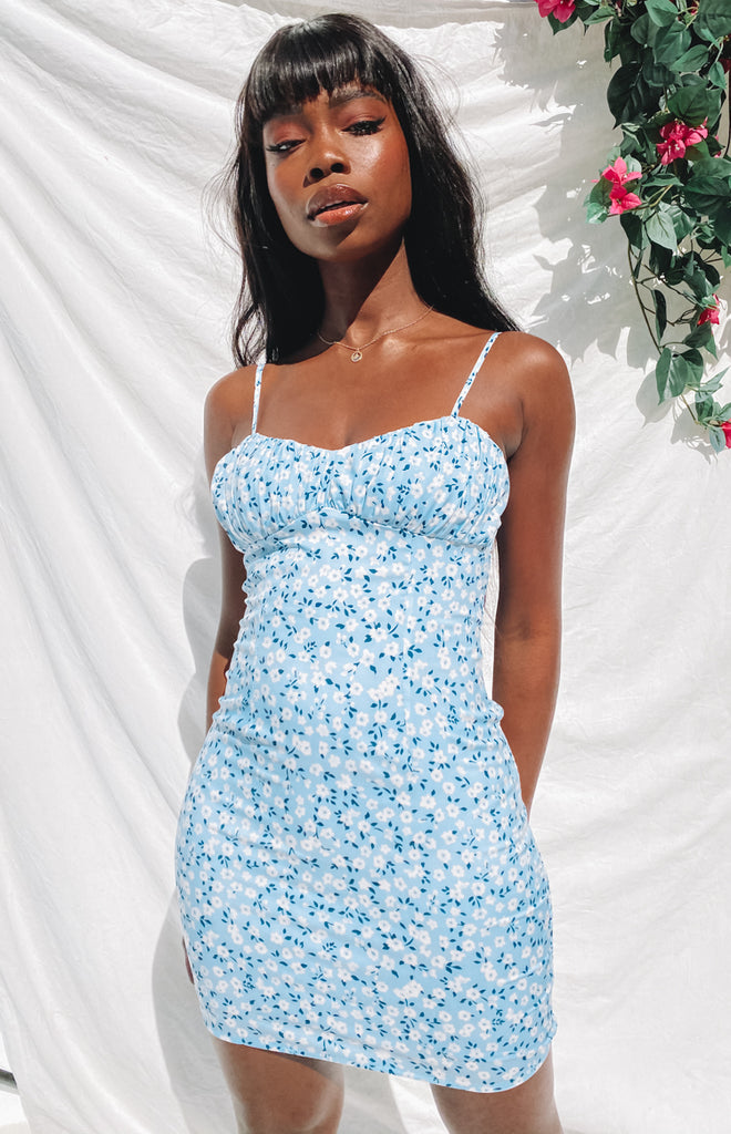 Lonnie Dress Blue Floral – Beginning ...